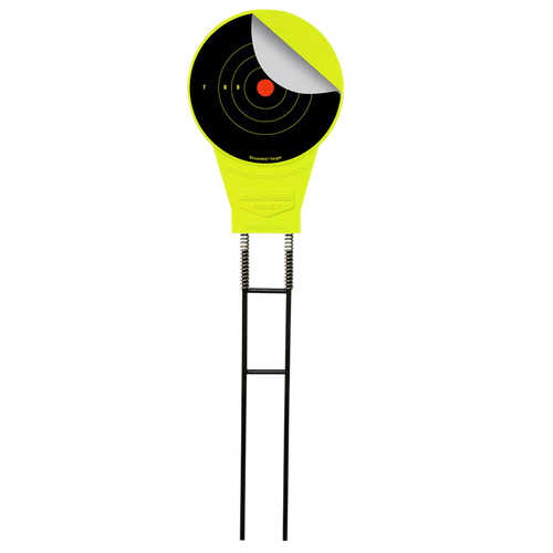 Birchwood Casey 48028 Ground Strike Belly Dancer Pistol/Rifle Metal Yellow Bullseye Illustration Impact Enhancement Motion Includes Targets