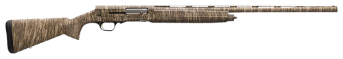 Browning 0118282005 A5  12 Gauge 26" Barrel 3.5" 4+1, Full Coverage Mossy Oak Bottomland, Textured Synthetic Stock With Closed Radius Pistol Grip