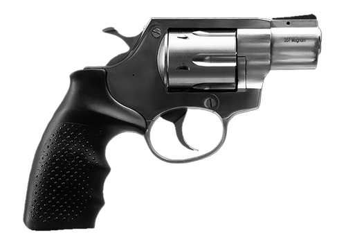 Rock Island 3520S AL3.1  Medium Frame 357 Mag 6 Shot, 2" Stainless Full Shroud Barrel, Cylinder & Frame, Black Finger Grooved Rubber Grip, Transfer Bar Safety, Exposed Hammer