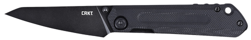 CRKT 2670 Straight  EDC Compact 2.60" Folding Wharncliffe Plain Black Oxide D2 Steel Blade, Black G10 Handle