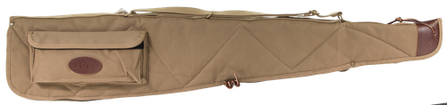 Boyt Harness OGC98PM06 Alaskan Rifle Case 44" Kahki Waxed Canvas w/ Brass Hardware & Quilted Flannel Lining for Scoped Rifles