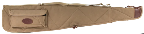Boyt Harness OGC98PM06 Alaskan Rifle Case 44" Kahki Waxed Canvas w/ Brass Hardware & Quilted Flannel Lining for Scoped Rifles