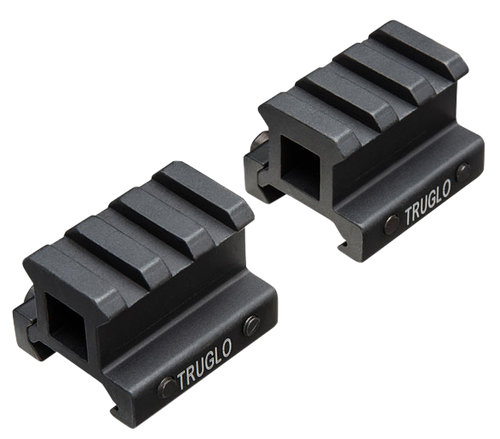 TruGlo TG8982B Picatinny Riser Mount  Matte Black Anodized