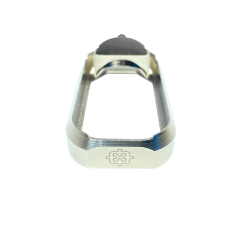 Cross Armory CRGFMWSV Flared Magwell  Compatible w/Glock Gen1-3 Silver Anodized Aluminum