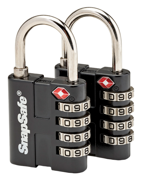SnapSafe 76020 TSA Lock Resettable Open With Combination Metal 2 Per Pkg