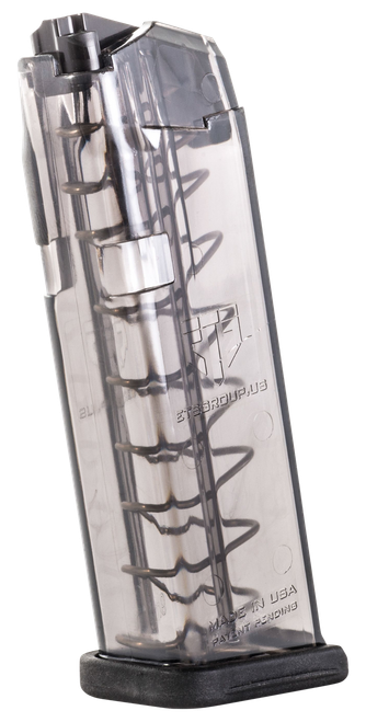 ETS Group SMKGLK1910 Pistol Mags  10rd Limited 9mm Luger Compatible w/ Glock 19/26 Smoke Polymer