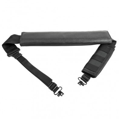 Shotgun Bandolier Sling W/Sling Swivels Blk
