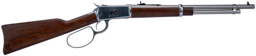 Heritage Mfg H92044189 92 Ranch Hand 44 Mag 8rd 18" Stainless Polished  Barrel, Stainless Polished Receiver, Fixed Hardwood Stock