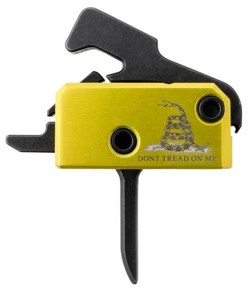 Rise Armament RA140FDTOM Don't Tread on Me Trigger Assembly Single-Stage Flat Trigger with 3.50 lbs Draw Weight, Don't Tread on Me Flag Finish for AR-Platform