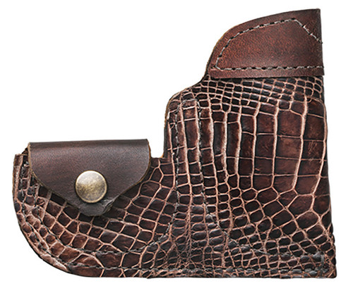 Inside Pant Brown Gator Skin Holster