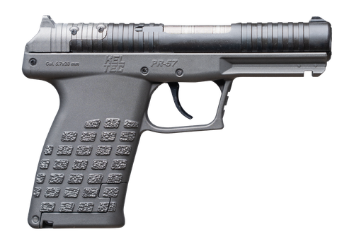 Kel-Tec PR57TNG PR-5.7  Compact Frame 5.7x28mm 20+1 4" Stainless Steel Rotary Barrel, Black Optic Ready/Serrated Slide, Tungsten Gray Frame & Textured Grip