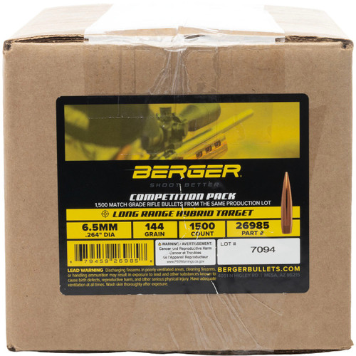 6.5MM (0.264'') 144GR LONG RANGE HYBRID TARGET 1500/BOX