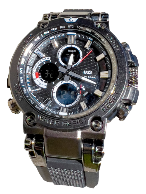 CAMP UZI-W1803BLK UZI SHOCK DIGITAL WATCH BLK