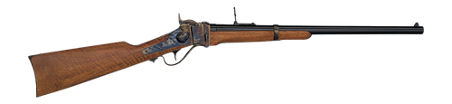 Davide Pedersoli 010S775457 1874 Sharps Calvary 45-70 Gov 1rd 22" Blued Single Shot Barrel, Color Case Hardened Receiver, Walnut Fixed Stock