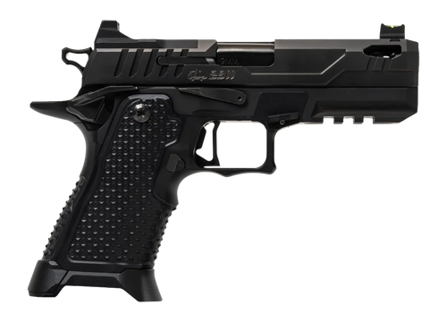 Oa Defense  2311 Pro Elite Compact Frame 9mm Luger 21+1 4.25" Ported Barrel, DLC Black Steel Optic Ready/Serrated Slide, Black Aluminum Frame w/Picatinny Rail, Black Aluminum Grip, Ambidextrous