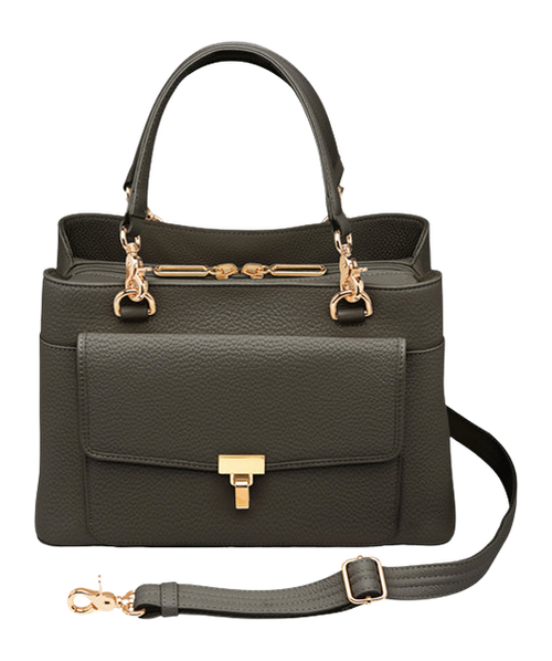 GTM GTM-32/PB BLACK   LARGE SATCHEL CROSSBODY-COW