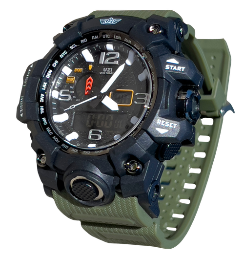 CAMP UZI-W-1545-G UZI SHOCK DIGITAL WATCH OD