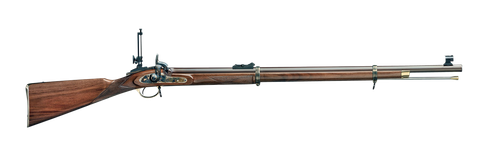 Taylors & Company 210034 Pedersoli Volunteer Target 451 Cal Percussion 33" Single Shot Barrel, Browned Steel Receiver, Fixed Checkered Walnut Stock