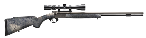 Traditions CR5846604437 NitroBolt w/Scope 50 Cal Firestick 24" Tungsten Cerakote Fluted Threaded Barrel, Tungsten Cerakote Drilled & Tapped Steel Receiver, Adj Cheek Piece & LOP Desert Web Synthetic S