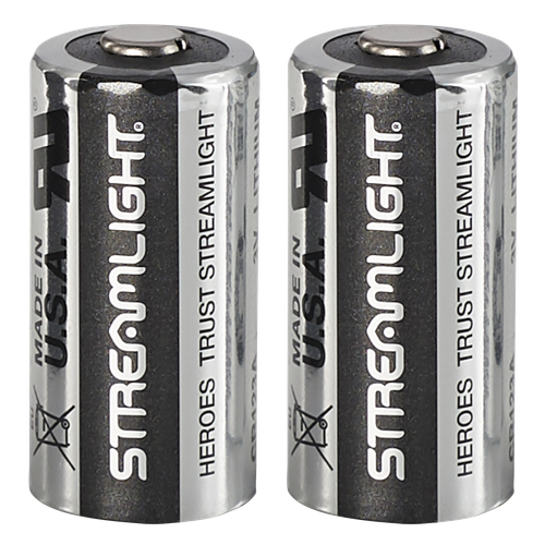Streamlight 85175 CR123A Lithium Batteries  Silver/Black 3 Volts (2) Single Pack