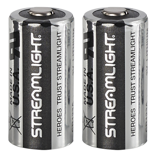 Streamlight 85175 CR123A Lithium Batteries  Silver/Black 3 Volts (2) Single Pack