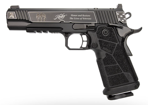 Kimber Mfg, Inc 3700895 DS Warrior Boot Campaign 9mm Luger 20+1 5" Matte Stainless Deep Crown Barrel, KimPro Black Engraved/Optic Cut/Serrated Slide, Black Stainless Steel Frame w/Beavertail & Picatin