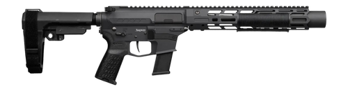CMMG 45AEA70-AB Zeroed Banshee MkG 45 ACP 13+1 6.50" Black Nitride Threaded Barrel, Black Armor Cerakote Aluminum Receiver w/Picatinny Rail, M-LOK Handguard, Black Polymer CMMG RipBrace, CMMG Zeroed G