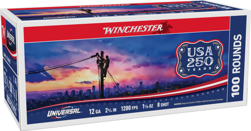 WIN UNIVERSAL 250TH 12GA 2.75 #8 1-1/8OZ 200RD