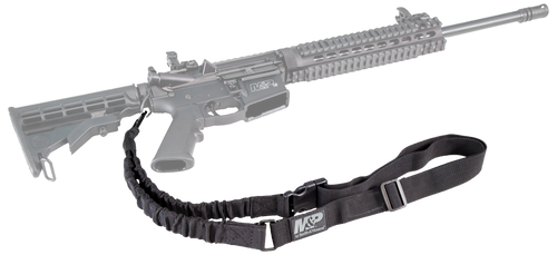 M&P Accessories 110030 Single Point Sling Kit Black Nylon w/ Adjustable Bungee Design for AR Platform