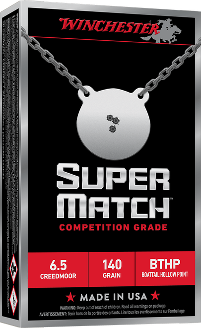 WIN SUPER MATCH 6.5CREED 140GR BTHP 20/10