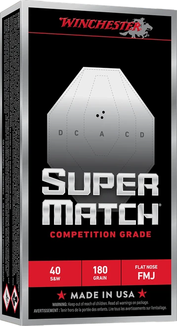WIN SUPER MATCH 40SW 180GR FMJ FN 50/10