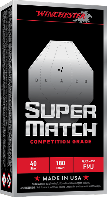 WIN SUPER MATCH 40SW 180GR FMJ FN 50/10