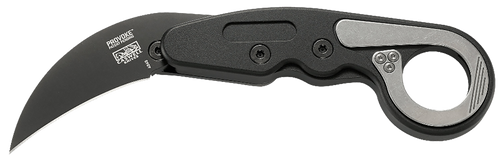 CRKT 4040 Provoke  2.41" Folding Hawkbill Plain Black TiN D2 Steel Blade/ Black Aluminum Handle Includes Pocket Clip