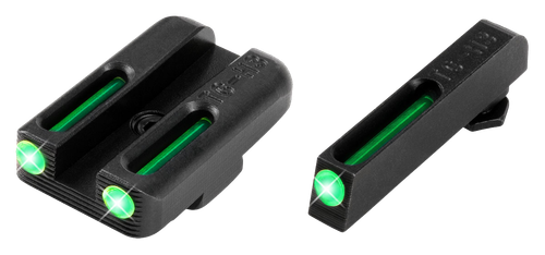 TruGlo TG131GT1A TFO  Green/Tritium/Fiber Optic Front Sight-Green/Tritium/Fiber Optic Rear Sight Glock 42/43