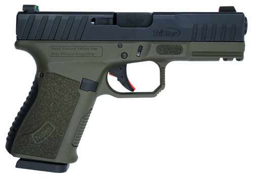 TriStar 85776 Apoc  9mm Luger 15+1 4.02" Black Steel Barrel, Black Cerakote Serrated Steel Slide, Multicam Cerakote Polymer Frame w/Accessory Rail, Textured Grip