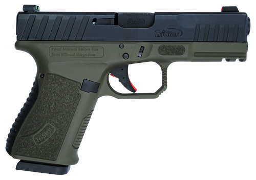 TriStar 85776 Apoc  9mm Luger 15+1 4.02" Black Steel Barrel, Black Cerakote Serrated Steel Slide, Multicam Cerakote Polymer Frame w/Accessory Rail, Textured Grip
