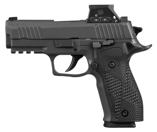 Sig Sauer 226XCA9RXSL10 P226X w/Optic Carry 9mm Luger 10+1 3.80" Bull Barrel w/Target Crown, Matte Black DLC Stainless Steel Serrated w/Optic Slide, Black Anodized Alloy Frame w/Picatinny Rail, Black