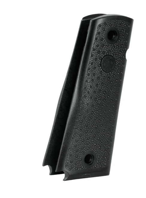 Hogue 45190 OverMolded Grip Panels Cobblestone Black Nylon with Palm Swells for 1911 Government