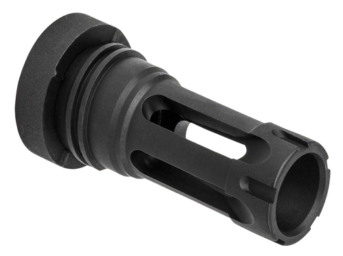 Yankee Hill 430224A Phantom Q.D. Flash Hider Black Steel with 5/8"-24 tpi Threads, Aggressive Teeth & Dust Enclosure for 30 Cal AR-Platform