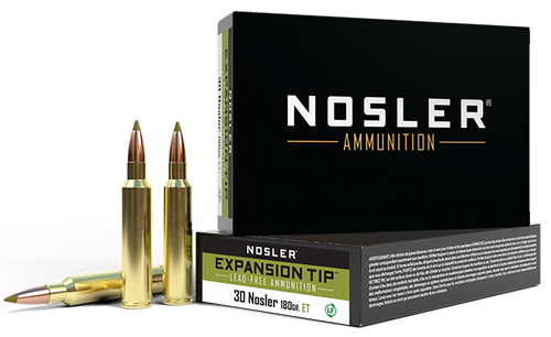 Nosler 40330 E-Tip  30Nosler 180gr E-Tip Lead-Free 20 Per Box/10 Case