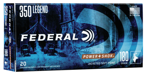 Federal 350LA Power-Shok  350Legend 180gr Jacketed Soft Point 20 Per Box/10 Case