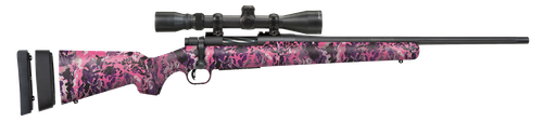 Mossberg 28142 Patriot Super Bantam 243 Win Caliber with 5+1 Capacity, 20" Fluted Barrel, Matte Blued Metal Finish & Muddy Girl Wild Synthetic Stock Right Hand (Youth) Includes 3-9x40mm Scope