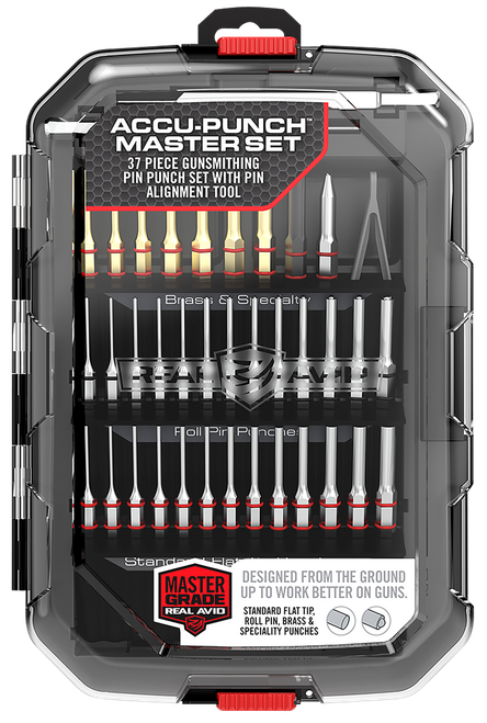 Real Avid AVMAPS Accu-Punch Master Set Black Universal Firearm 37 Pieces