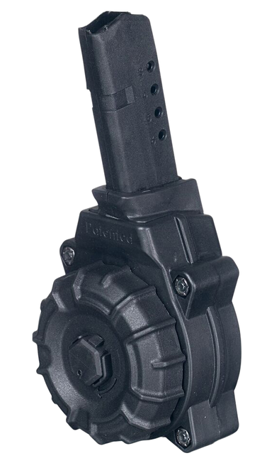 ProMag DRMA34 Standard  30rd Drum 9mm Luger Compatible w/ Glock 43 Black DuPont Zytel Polymer