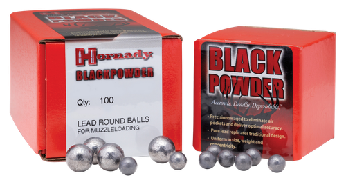 Hornady 6070 Black Powder Lead Balls 44 Cal .454 100 Per Box/ 25 Case