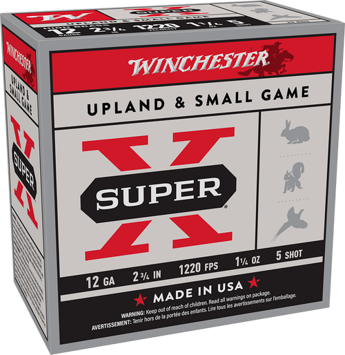 Winchester Ammo X12P5 Super X Game Load High Brass 12Gauge 2.75" 1 1/4oz 5Shot 25 Per Box/10 Case *Pheasant