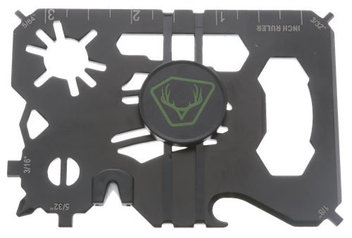 HME HMEWMT 20-In-1 Wallet Multi-Tool Black Metal Fixed
