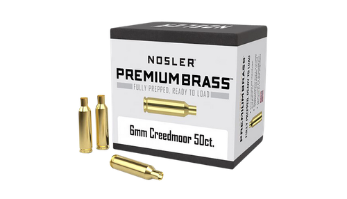 Nosler 10229 Premium Brass Unprimed Cases 6mmCreedmoor Rifle Brass 50/Box