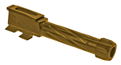 Rival Arms RA20G302E Precision V1 Match Grade 9mm Luger Compatible w/Glock 43 3.41" Fluted Threaded Gold PVD Stainless Steel