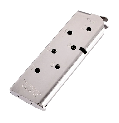 CMC Products 14120 Match Grade  7rd 45 ACP Fits 1911 Officer Stainless Steel